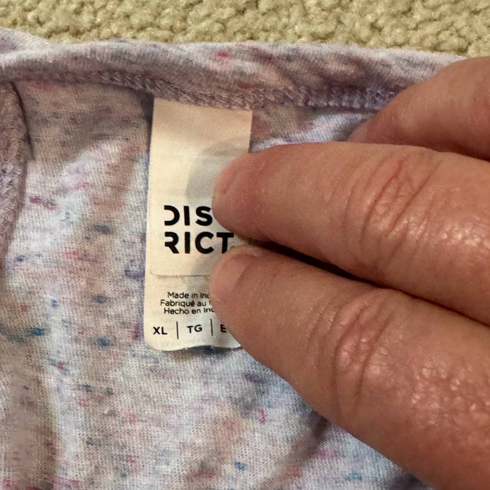 District Lavender Speckled Tee with Pink and Blue Flecks